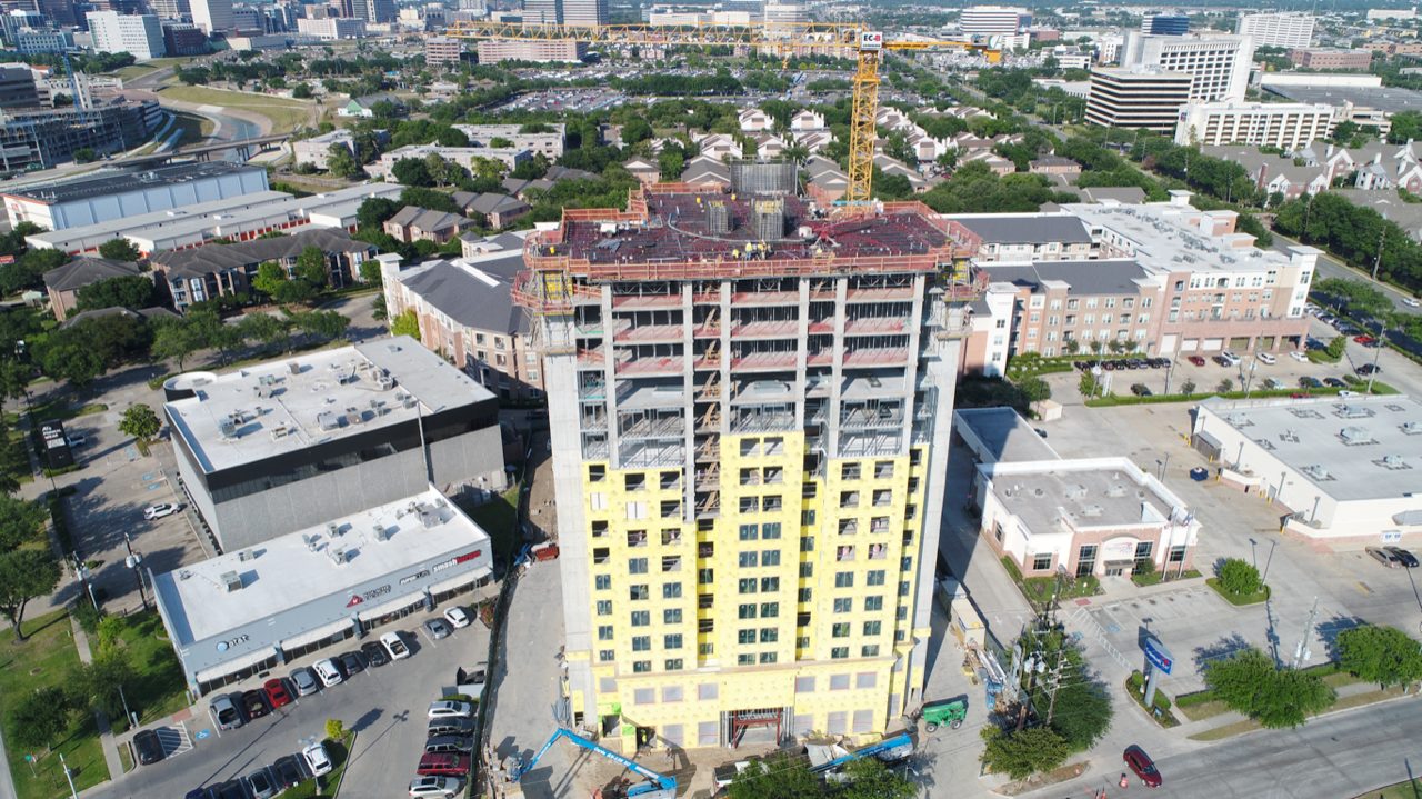 Texas Medical Center area: Arch-Con Tops Out Hotel Project