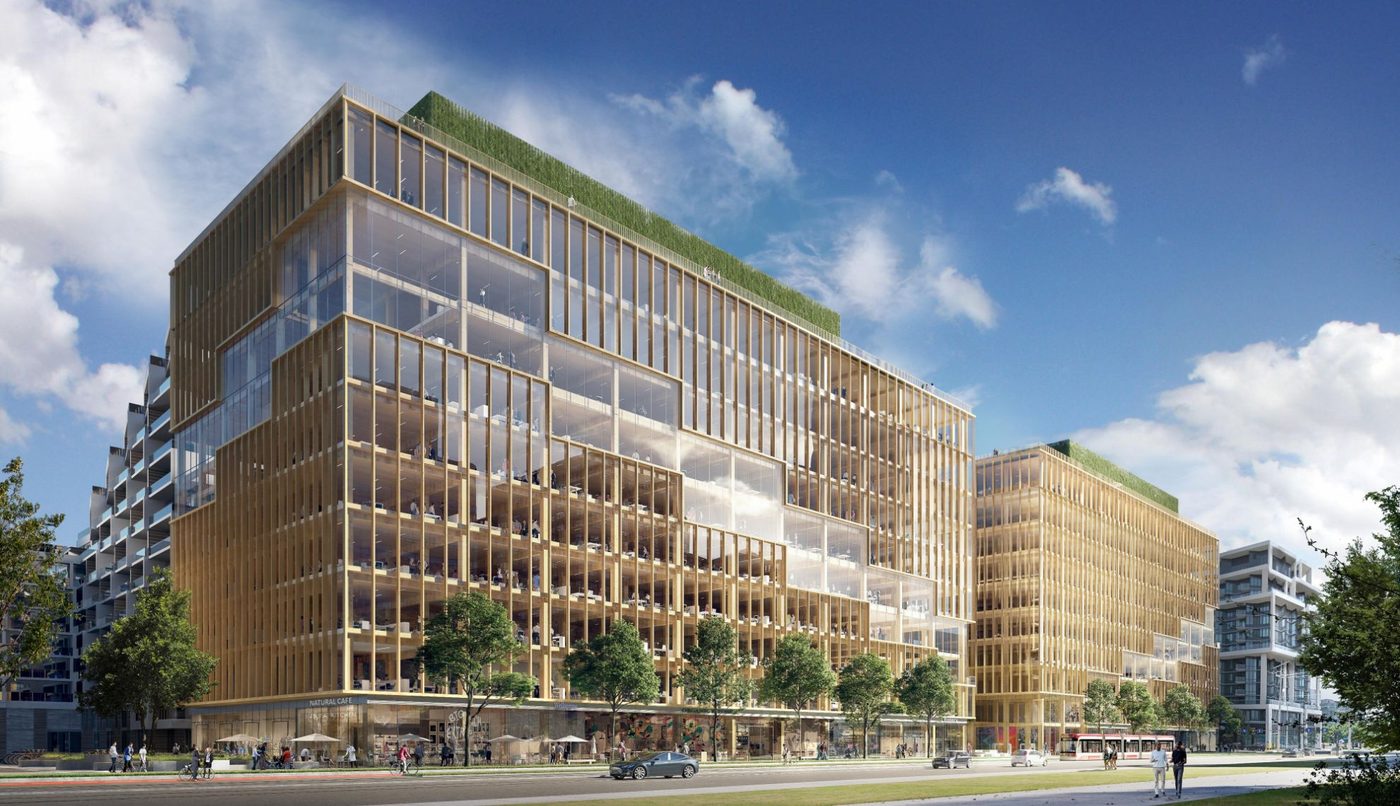 Hines starts a mass timber building in Toronto.