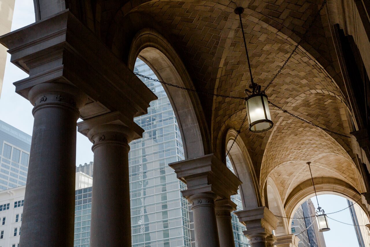 Craftsmanship is evident on the exterior of the Texaco building. Photo Credit: Max Burkhalter.