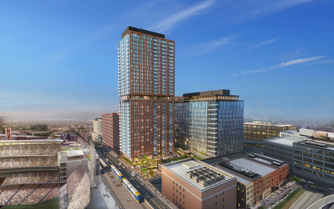 Houston Firm’s New Towers Rise Next to Minnesota Twins Field