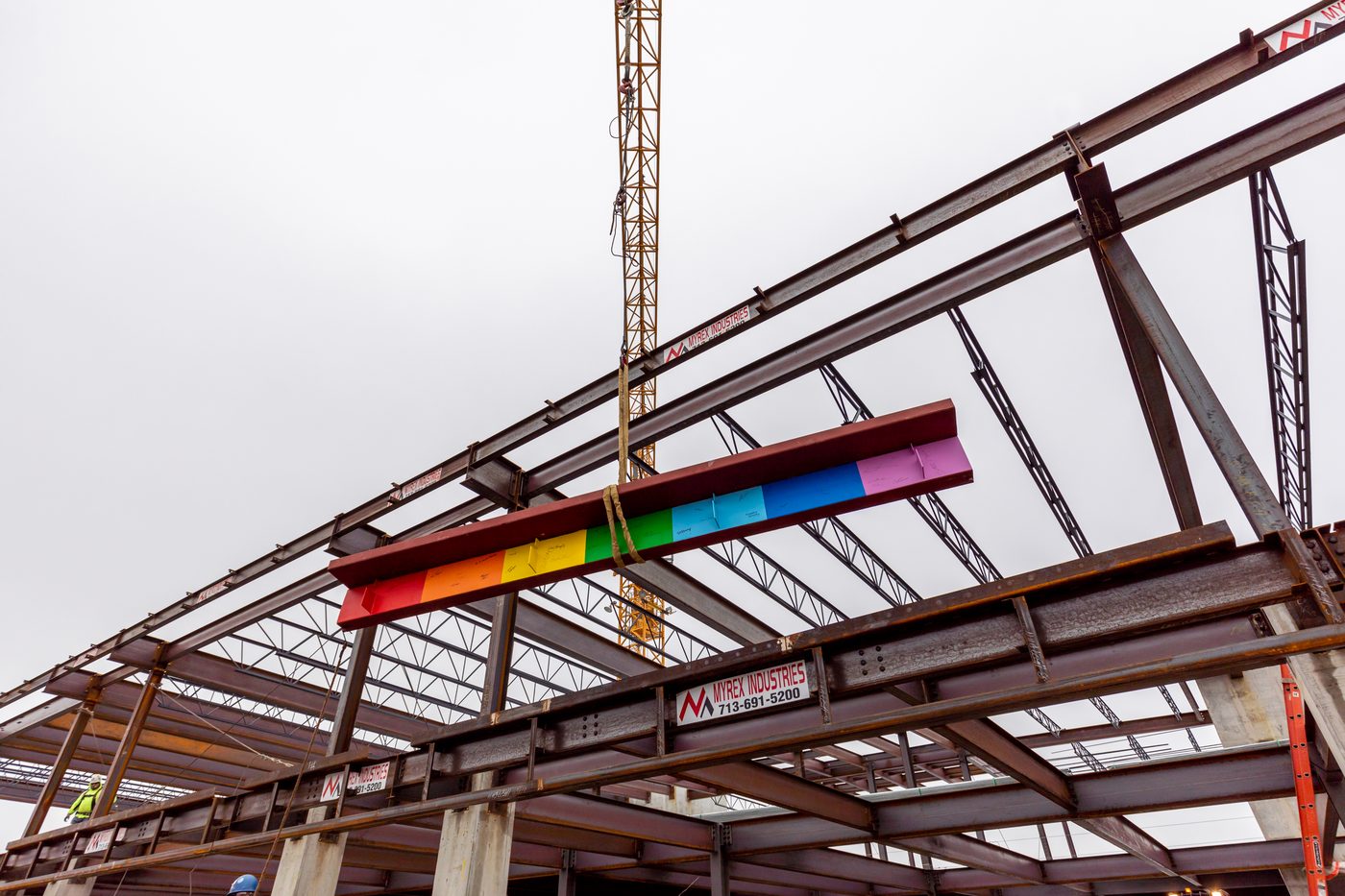 Rainbow-Colored Beam Celebrates