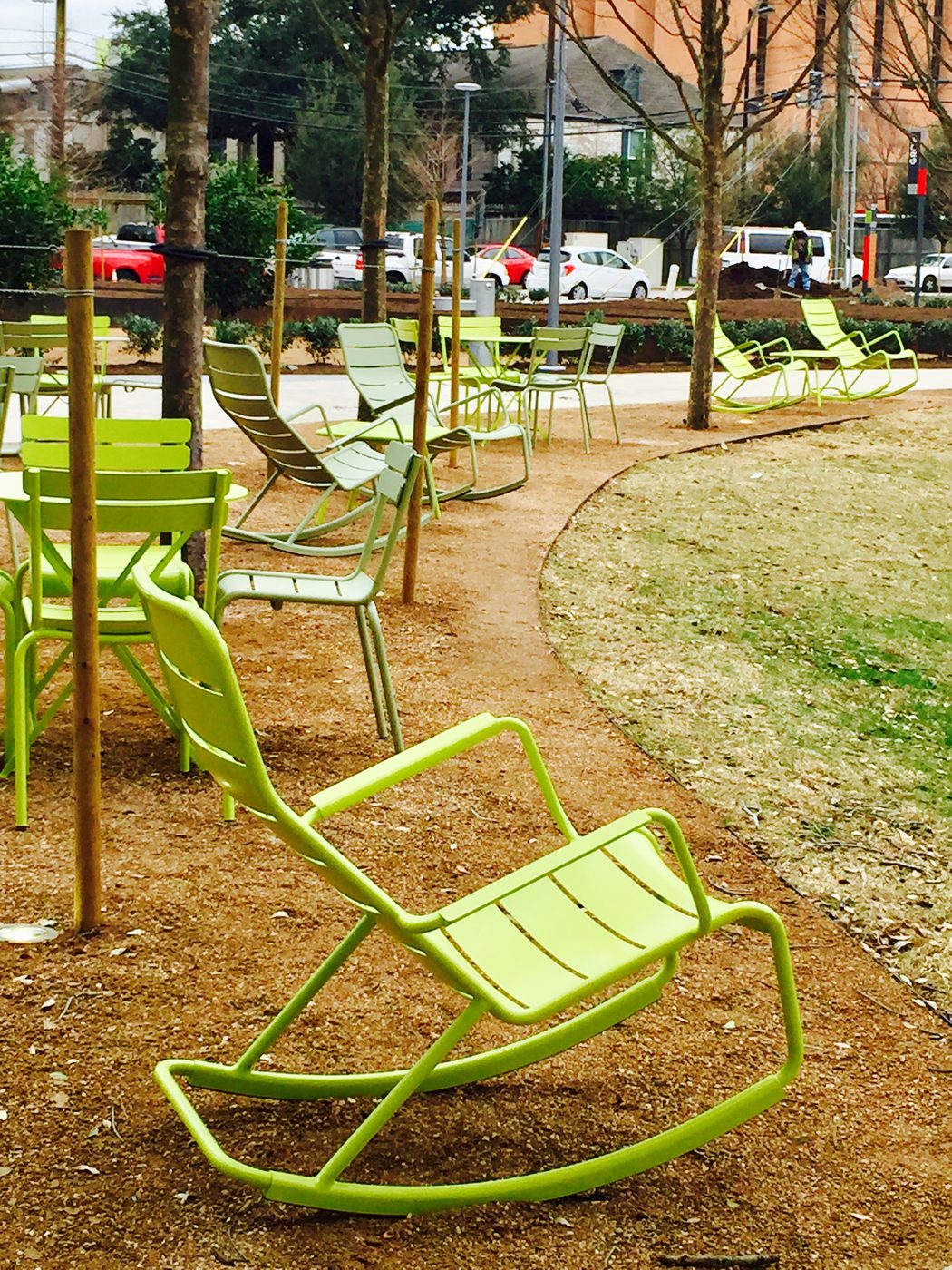 Rocking chair, the old-school programming at the new Levy Park.