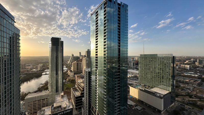 The Modern Austin Residences condos under development in downtown Austin