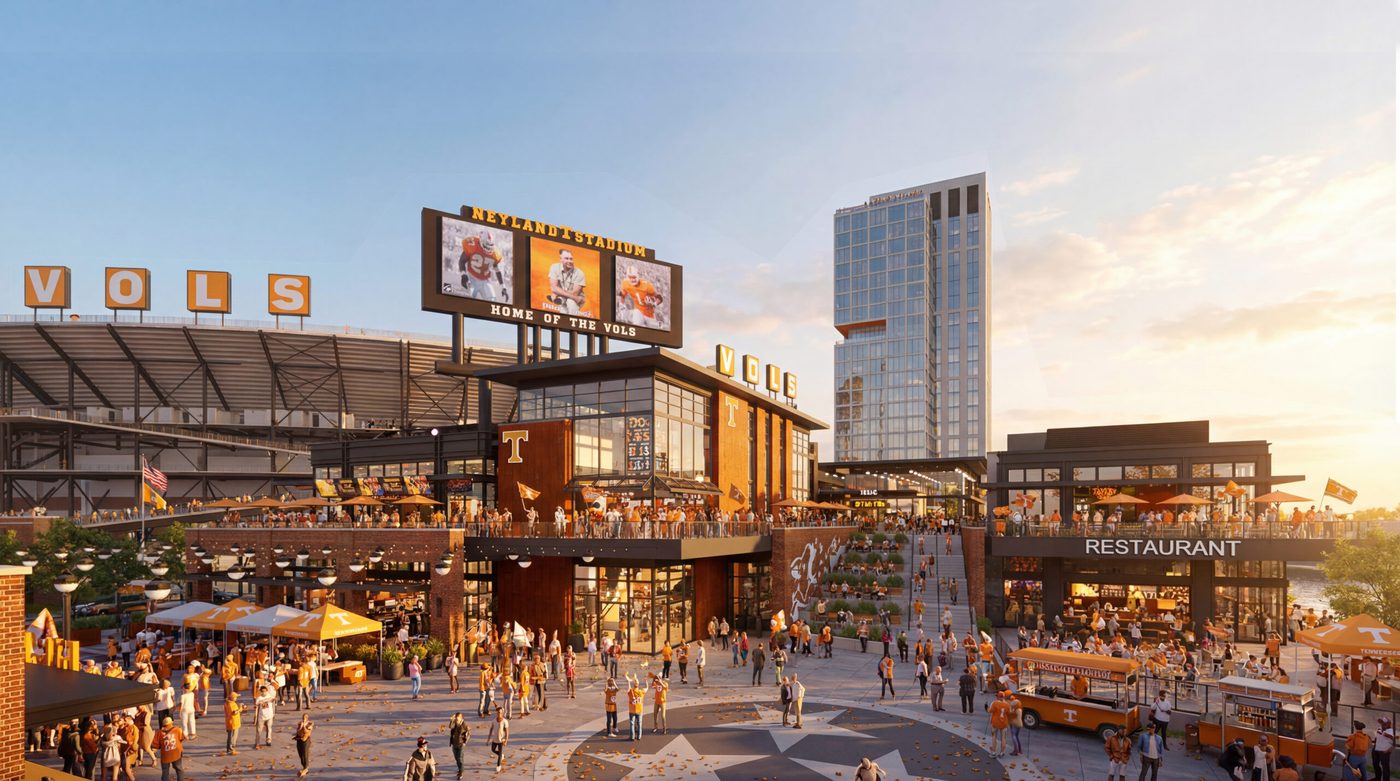 Rendering of the Neyland Entertainment District