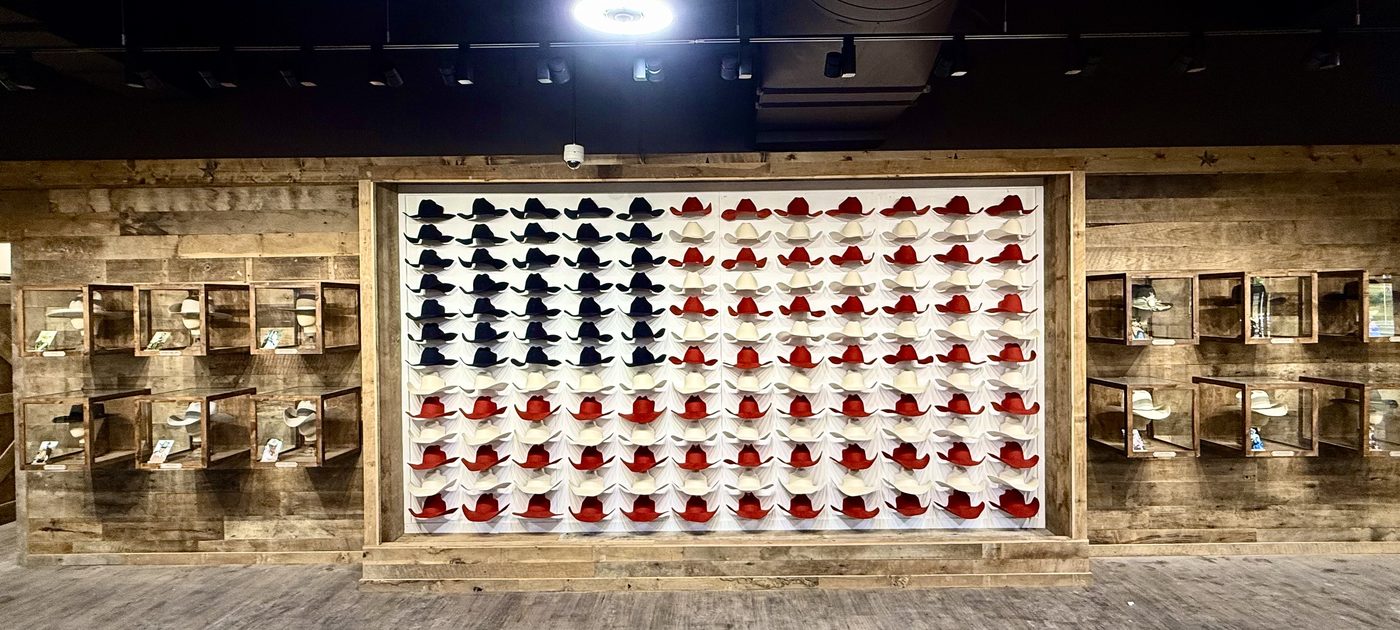 Cavender's Americana Hat Wall Celebrating America's 250thCavender's Americana Hat Wall Celebrating America's 250t