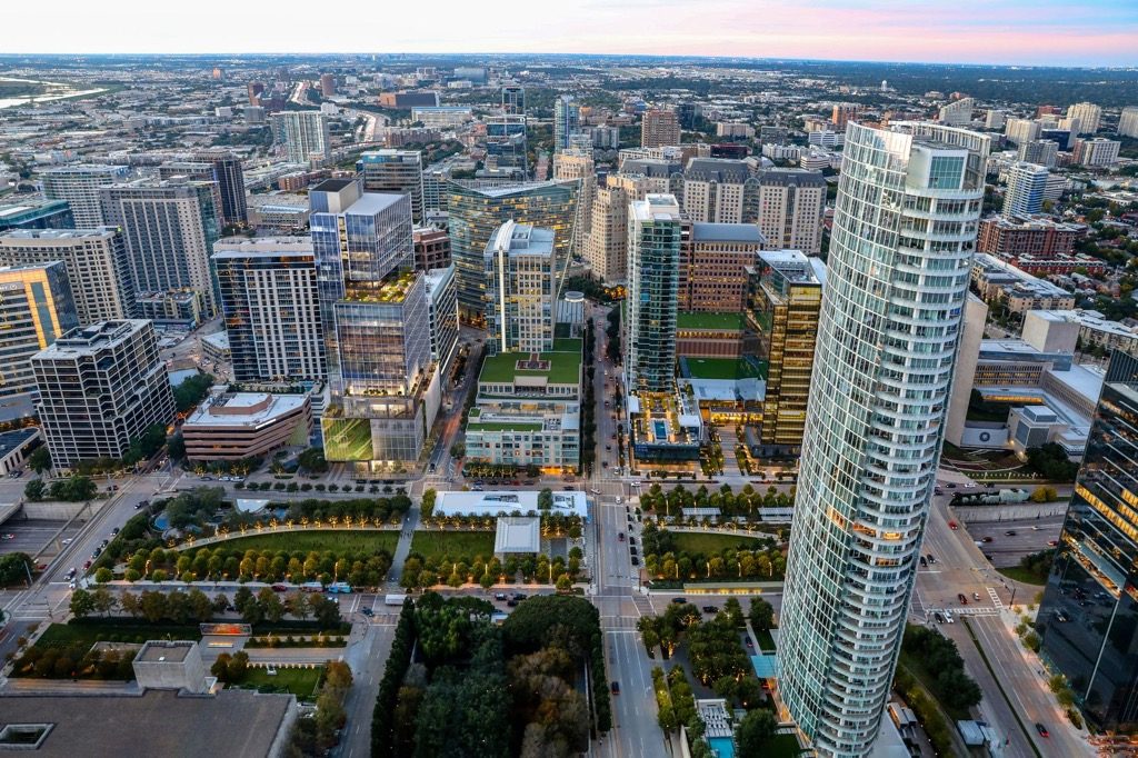 Texas Skyscraper Rises Near Downtown Freeway Deck Park