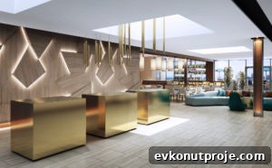 Rendering of Westin Houston Medical Center reception area