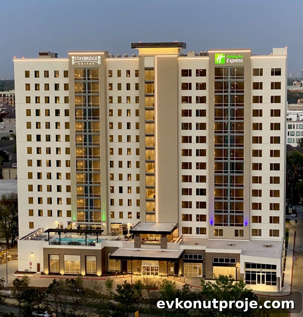 New Houston Hotel Debuts as Lodging Market Rebounds 2 Exterior of new hotel tower in Houston