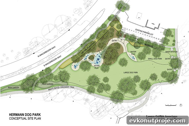 Rendering of the McWilliams Dog Park