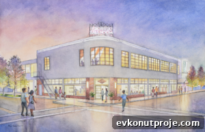 Rendering of the restored Eldorado Ballroom